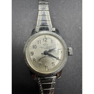 Jean Cardot 17 Jewels Antimagnetic Unbreakable Mainspring Silver Tone Wristwatch